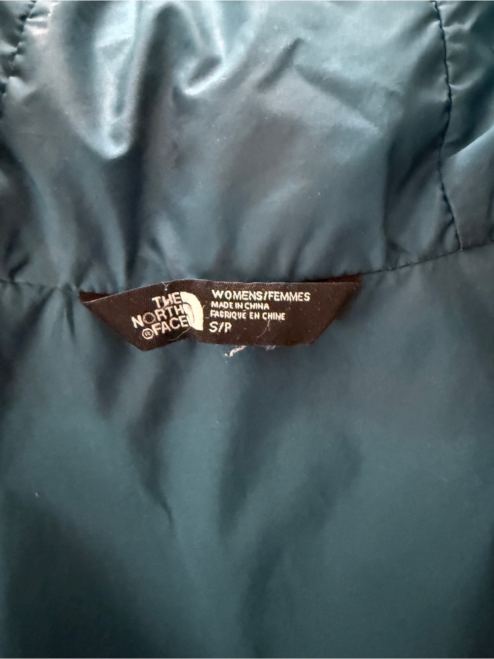 The North Face Women’s Small Quilted Teal Insulated Hooded Jacket Coat - Picture 8 of 9